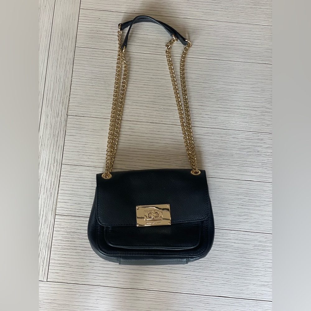 Michael Kors black crossbody or shoulder bag with adjustable strap